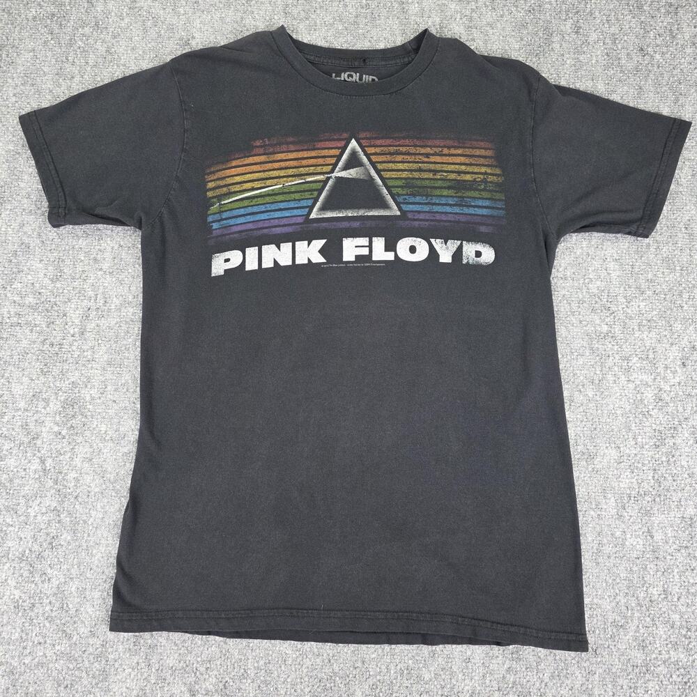 Pink Floyd Shirt Mens Medium Black Dark Side Of The Moon Graphic Liquid Blue